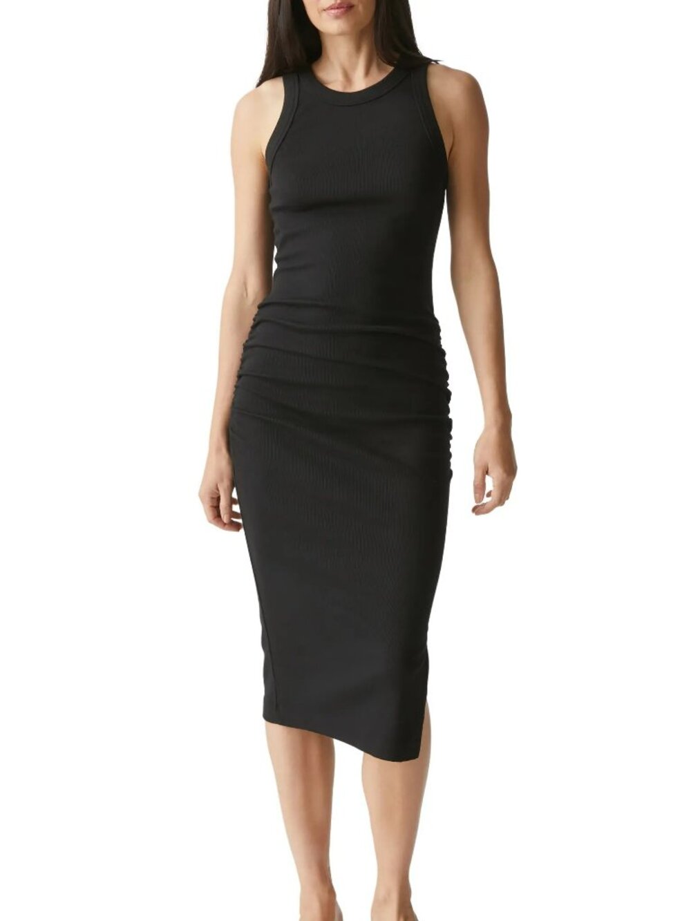 Michael Stars Wren Side Slit Sleeveless Body-Con Midi Dress